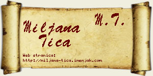 Miljana Tica vizit kartica